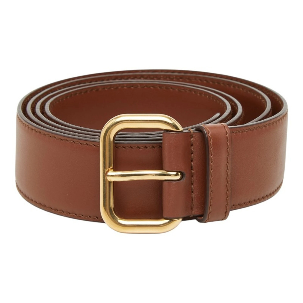 Miu Miu Miu Logo Belt, Size: 75 30, Brown Leather, Women's.
